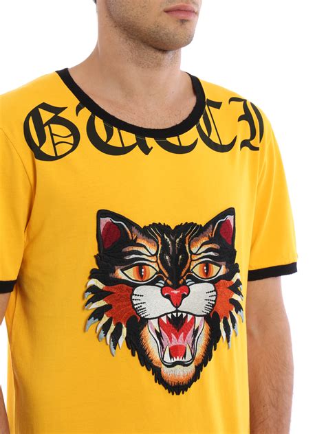 gucci tshirt cat|Gucci ace angry cat.